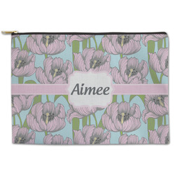 Wild Tulips Zipper Pouch - Large - 12.5"x8.5" (Personalized)