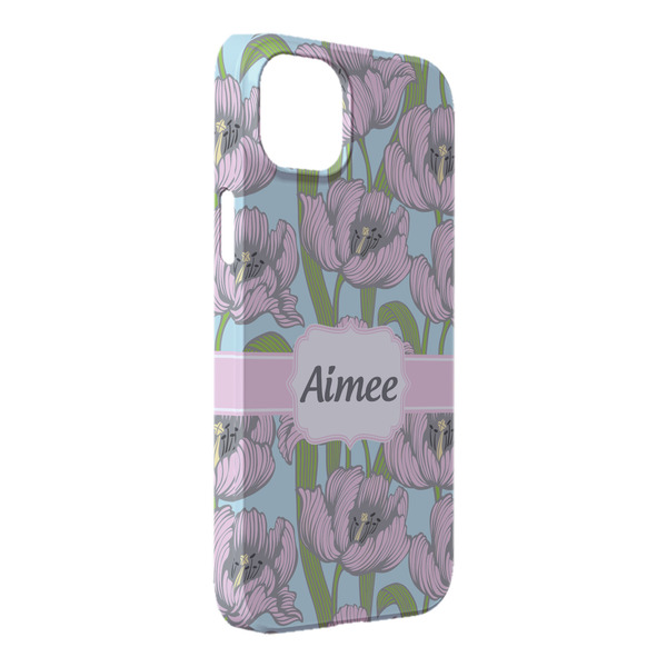 Custom Wild Tulips iPhone Case - Plastic - iPhone 14 Plus (Personalized)