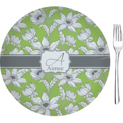 Wild Daisies Glass Appetizer / Dessert Plate 8" (Personalized)