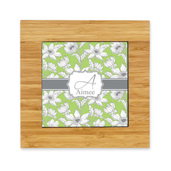 Wild Daisies Bamboo Trivet with Ceramic Tile Insert (Personalized)