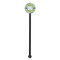 Wild Daisies Black Plastic 5.5" Stir Stick - Round - Single Stick