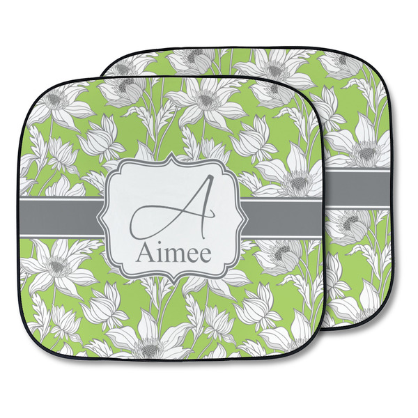 Custom Wild Daisies Car Sun Shade - Two Piece (Personalized)