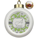 Wild Daisies Ceramic Ball Ornaments - Poinsettia Garland (Personalized)