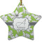 Wild Daisies Ceramic Flat Ornament - Star (Front)