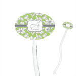 Wild Daisies 7" Oval Plastic Stir Sticks - Clear (Personalized)