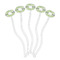 Wild Daisies Clear Plastic 7" Stir Stick - Oval - Fan