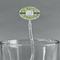 Wild Daisies Clear Plastic 7" Stir Stick - Oval - Main