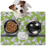 Wild Daisies Dog Food Mat - Medium w/ Name and Initial