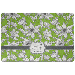 Wild Daisies Dog Food Mat w/ Name and Initial