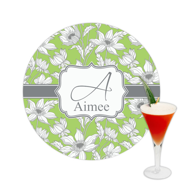 Custom Wild Daisies Printed Drink Topper -  2.5" (Personalized)