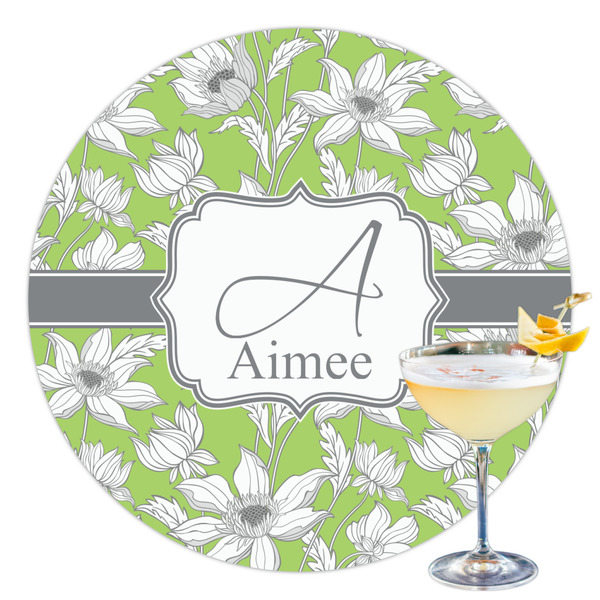 Custom Wild Daisies Printed Drink Topper - 3.5" (Personalized)