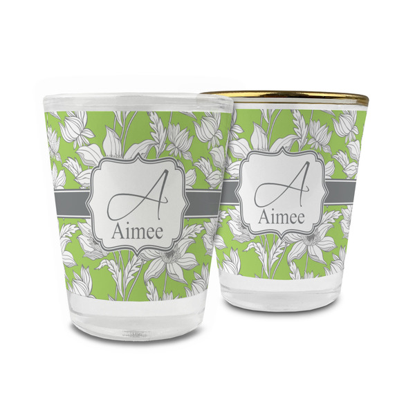 Custom Wild Daisies Glass Shot Glass - 1.5 oz (Personalized)