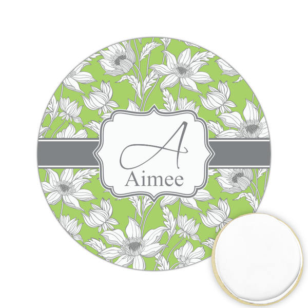 Custom Wild Daisies Printed Cookie Topper - 2.15" (Personalized)