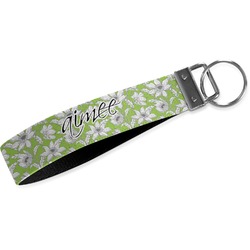 Wild Daisies Webbing Keychain Fob - Small (Personalized)