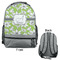 Wild Daisies Large Backpack - Gray - Front & Back View