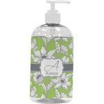 Wild Daisies Plastic Soap / Lotion Dispenser (16 oz - Large - White) (Personalized)