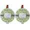 Wild Daisies Metal Ball Ornament - Front and Back