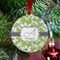 Wild Daisies Metal Ball Ornament - Lifestyle