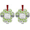 Wild Daisies Metal Paw Ornament - Front and Back