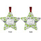 Wild Daisies Metal Star Ornament - Front and Back