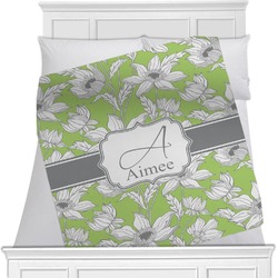 Wild Daisies Minky Blanket - Toddler / Throw - 60"x50" - Single Sided (Personalized)