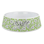 Wild Daisies Plastic Dog Bowl - Large (Personalized)