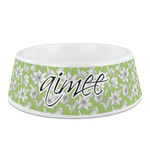 Wild Daisies Plastic Dog Bowl - Medium (Personalized)