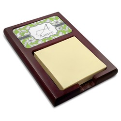 Wild Daisies Red Mahogany Sticky Note Holder (Personalized)
