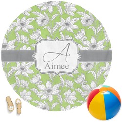 Wild Daisies Round Beach Towel (Personalized)