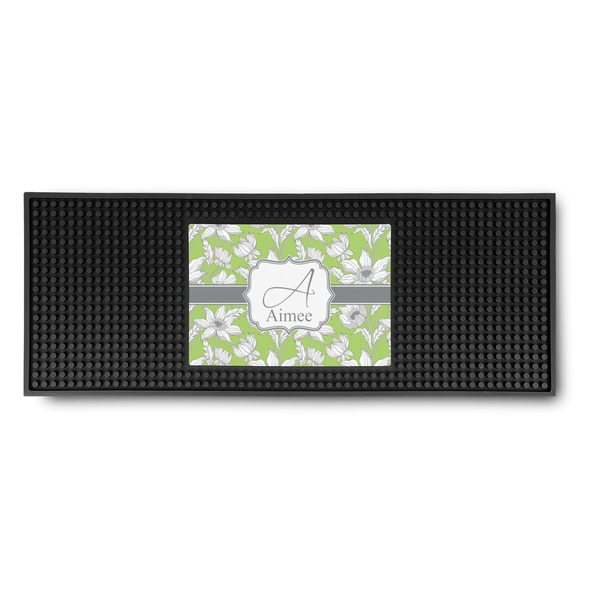 Custom Wild Daisies Rubber Bar Mat (Personalized)