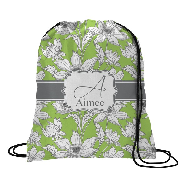 Custom Wild Daisies Drawstring Backpack (Personalized)