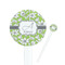 Wild Daisies White Plastic 7" Stir Stick - Round - Closeup