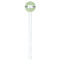 Wild Daisies White Plastic 7" Stir Stick - Round - Single Stick