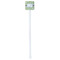 Wild Daisies White Plastic Stir Stick - Double Sided - Square - Single Stick