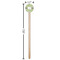 Wild Daisies Wooden 7.5" Stir Stick - Round - Dimensions