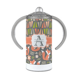 Fox Trail Floral 12 oz Stainless Steel Sippy Cup (Personalized)