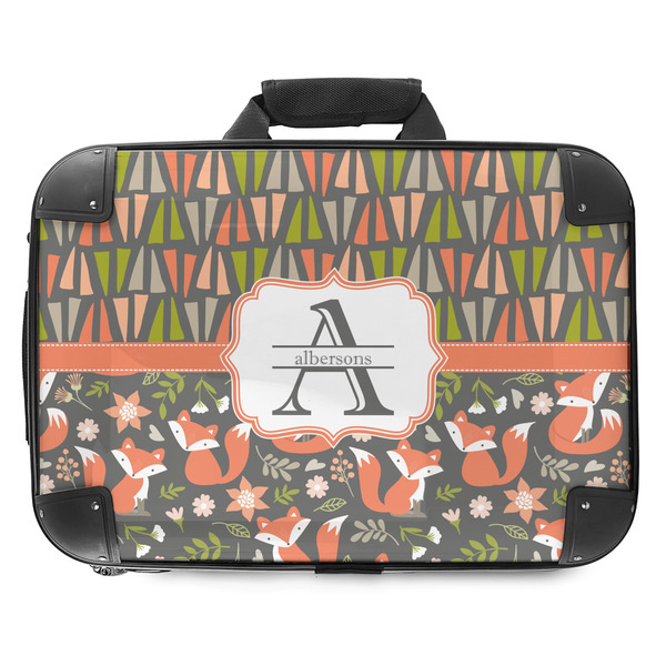 Custom Fox Trail Floral Hard Shell Briefcase - 18" (Personalized)