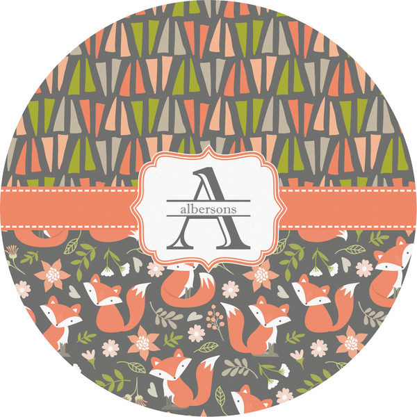 Custom Fox Trail Floral Multipurpose Round Labels - 5" (Personalized)