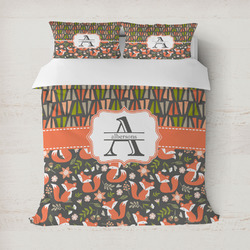Fox Trail Floral Duvet Cover Set - Full / Queen (Personalized)