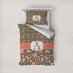 Fox Trail Floral Duvet Cover Set - Twin (Personalized)