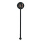 Fox Trail Floral Black Plastic 5.5" Stir Stick - Round - Single Stick