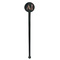 Fox Trail Floral Black Plastic 7" Stir Stick - Round - Single Stick