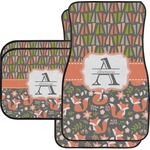 Fox Trail Floral Car Floor Mats Set - 2 Front & 2 Back (Personalized)