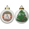 Fox Trail Floral Ceramic Christmas Ornament - X-Mas Tree (APPROVAL)