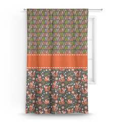 Fox Trail Floral Curtain Panel - Custom Size