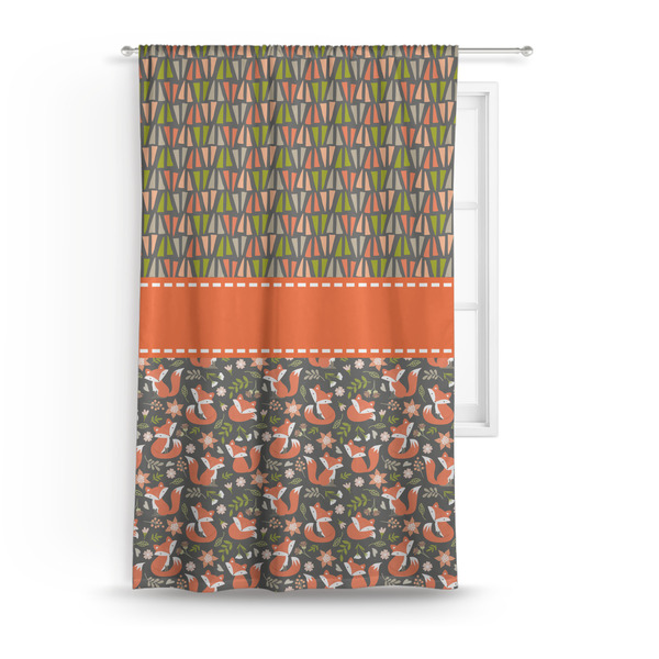 Custom Fox Trail Floral Curtain Panel - Custom Size