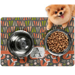 Fox Trail Floral Dog Food Mat - Small w/ Name and Initial