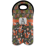 Fox Trail Floral Wine Tote Bag (2 Bottles) (Personalized)