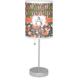 Fox Trail Floral 7" Drum Lamp with Shade Polyester (Personalized)