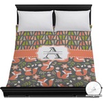 Fox Trail Floral Duvet Cover - Full / Queen (Personalized)